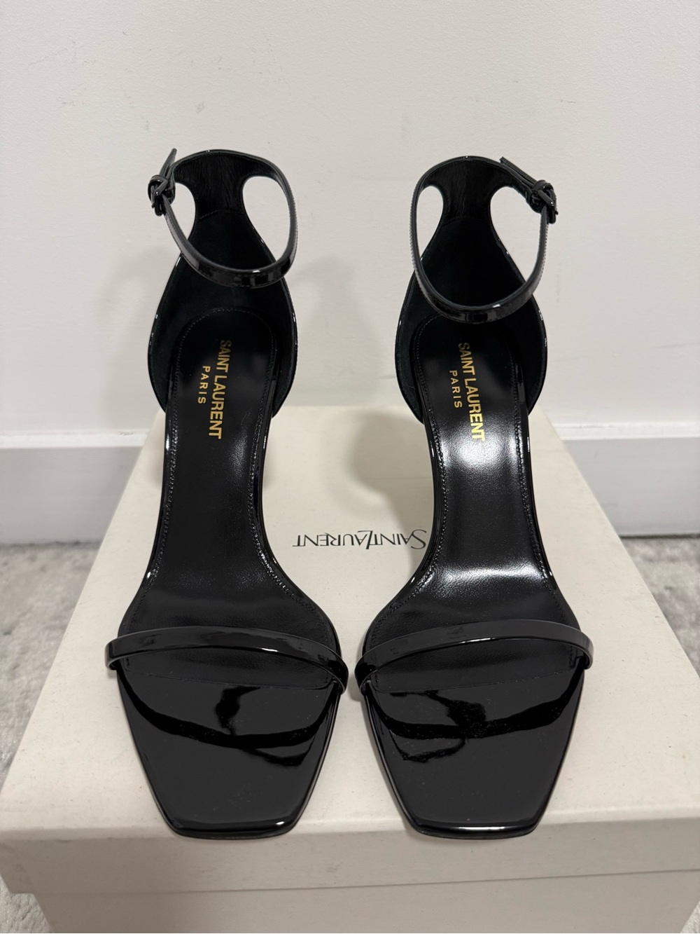 Saint Laurent Women's Opyum 85 Heels Black/Good - Size 38.5 EU / 8.5 US - NEW - Picture 3 of 5